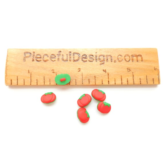 Tomato Buttons by Buttons Galore / Produce Craft Embellishments