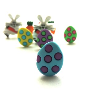 Easter Egg Hunt Buttons by Dress It Up : Novelty Bunny & Egg Embellishments image 5