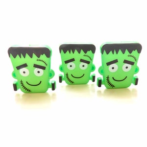 Frankenstein Buttons by Creepy and Crafty/ Novelty Halloween Embellishments - Blumenthal Lansing - Set of THREE