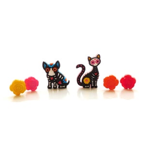 Spirit Animals by Dress It Up / Novelty Halloween Day of the Dead Cat and Dog Embellishments