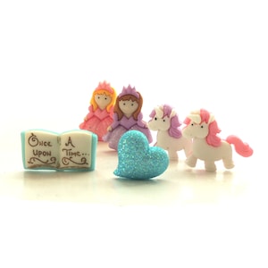 Once Upon a Time Buttons by Dress It Up / Fantasy Novelty Embellishments by Jesse James Little Girl Crafts