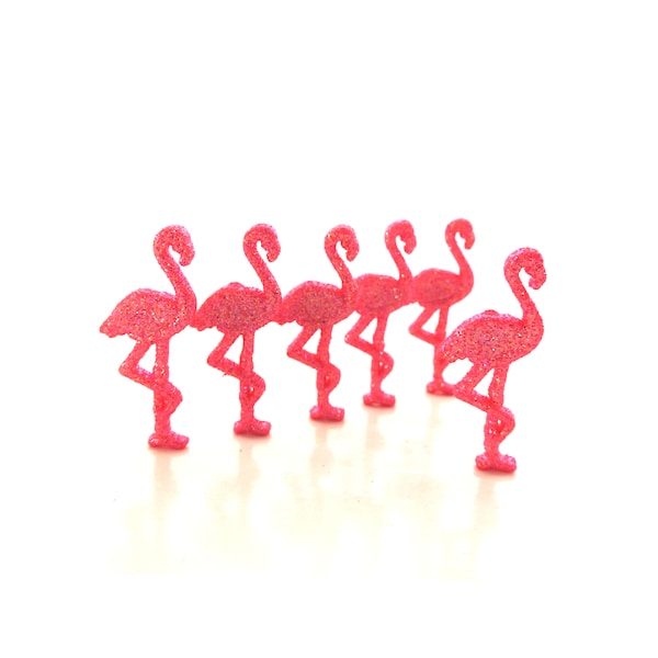 Glitter Flamingo Buttons by Dress It Up / Jesse James Novelty Bird Embellishments