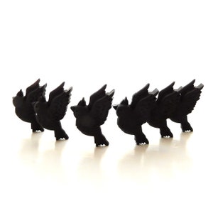 Raven Buttons by Dress It Up // Jesse James Black Bird Embellishments - Set of SIX