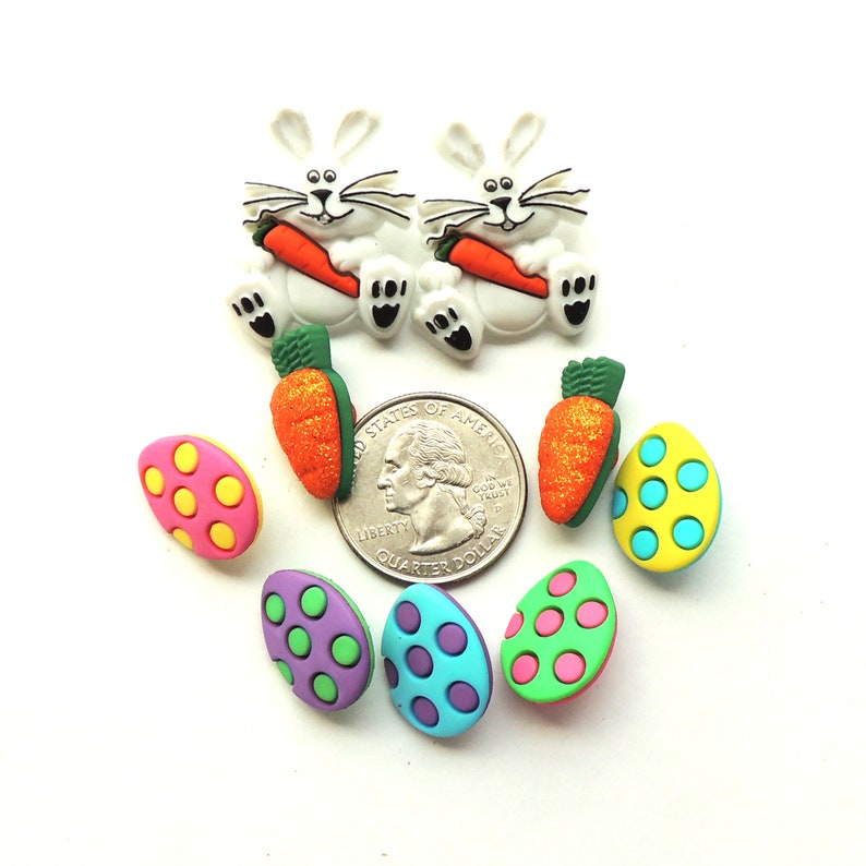 Easter Egg Hunt Buttons by Dress It Up : Novelty Bunny & Egg Embellishments image 9