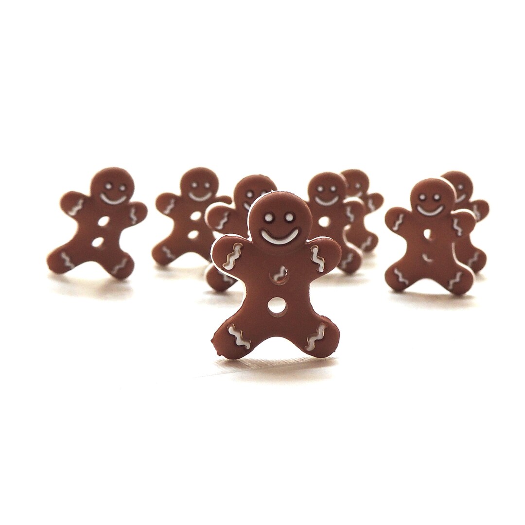 Gingerbread Man Buttons by Dress It up / Christmas Holiday Etsy