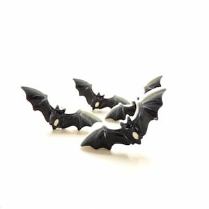 Bat Flat Back Embellishments / Spooky Halloween Flat Back Decorations - Set of FOUR