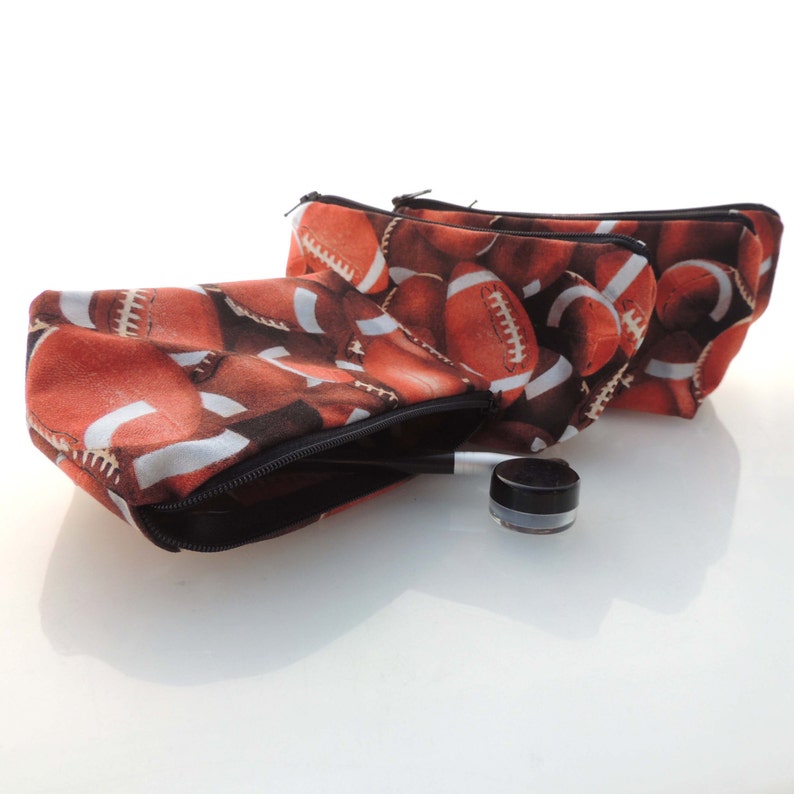 Football Zippered Pouch // Sports Fan Gift Football Fan Etsy