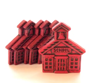 School House Buttons by Buttons Galore // Education Flat Back Embellishments
