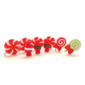 Christmas Candy Buttons by Buttons Galore // Sweet Novelty Christmas Embellishments