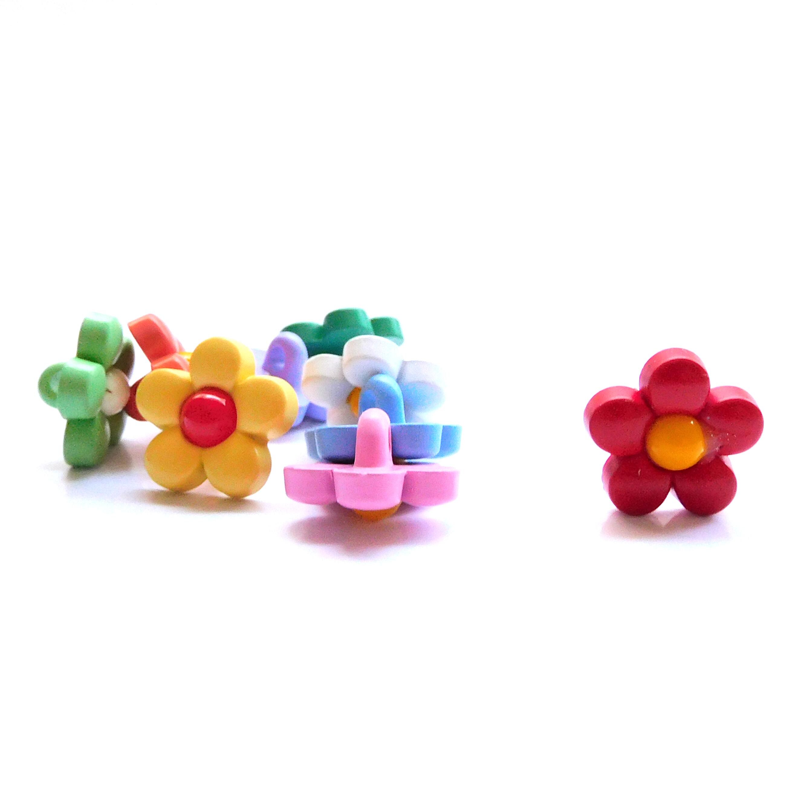 Multicolor Rounded Daisy Buttons by Shelly's Buttons - Floral Craft ...