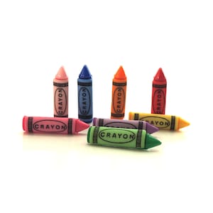 Crayon Buttons by Dress It Up // Jesse James Novelty School Supplies Teacher Gifts End of the Year First Day of School Education Preschool