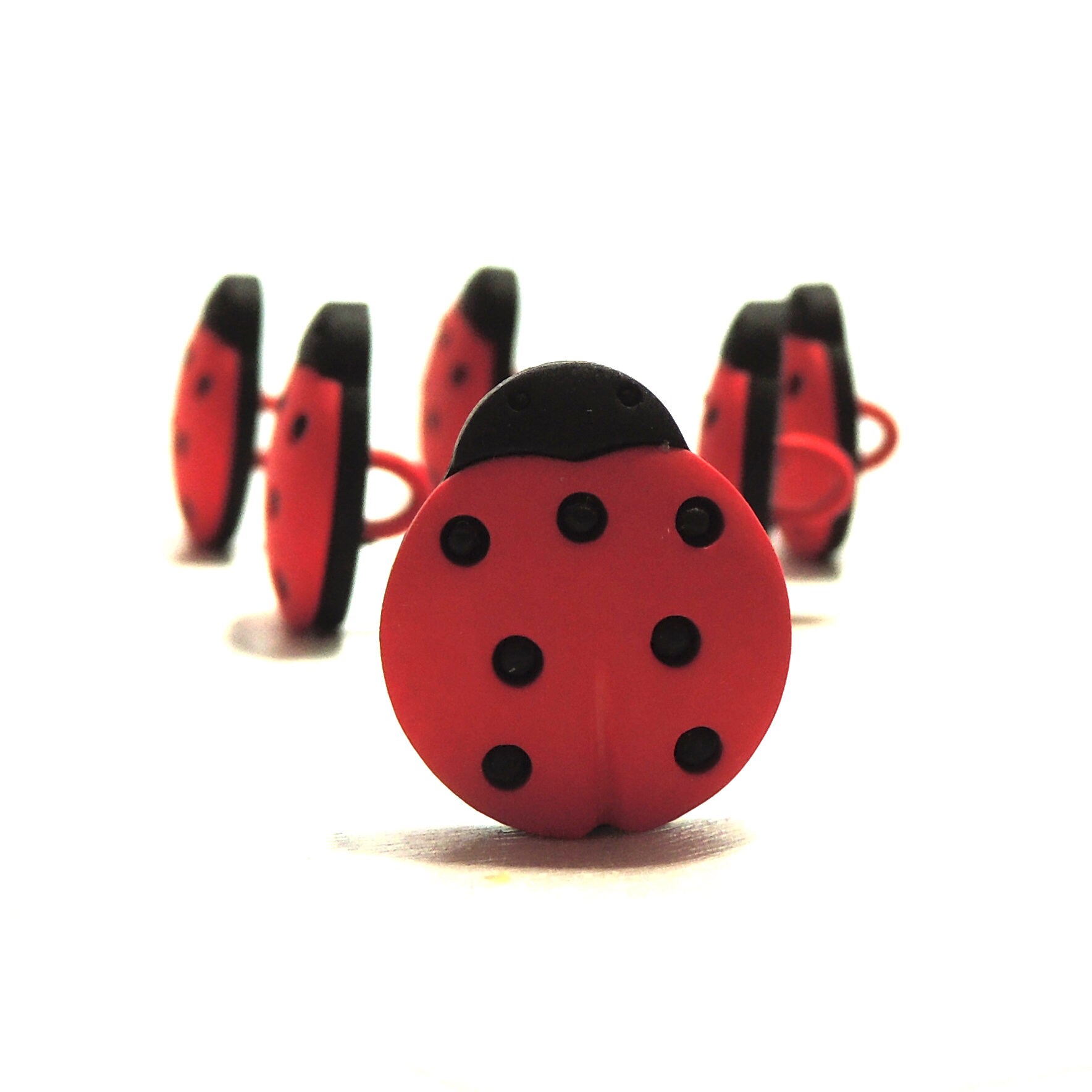 Lady Bug Buttons by Buttons Galore / Sewing Insect Embellishments - Set ...