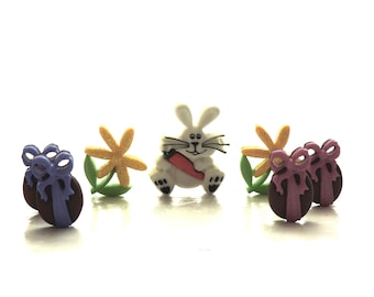 Bunny Hop Buttons by Dress It Up: Easter Embellishments