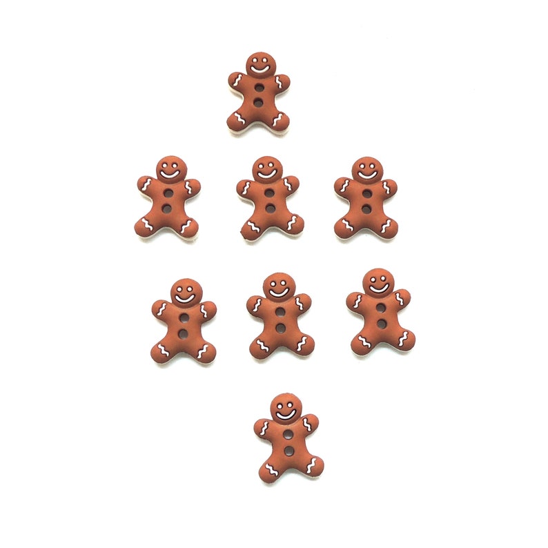 Gingerbread Man Buttons by Dress It up / Novelty Christmas Etsy