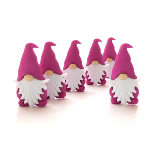 Purple Gnome Buttons by Let's Get Crafty // Fairy Friends Craft Embellishments - Set of THREE or SIX