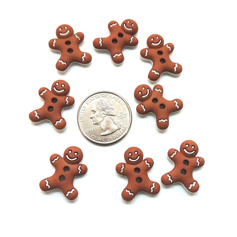 Gingerbread Man Buttons by Dress It Up / Novelty Christmas Etsy