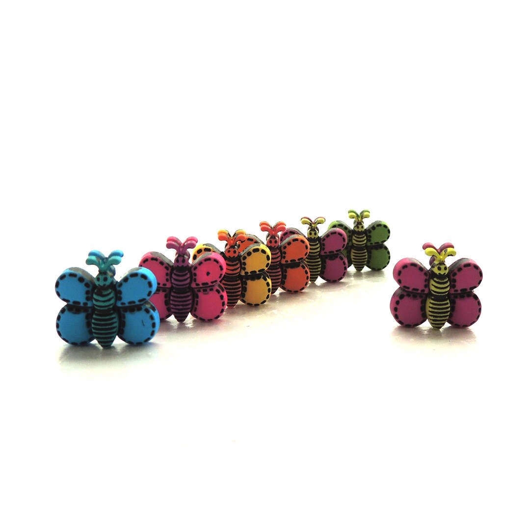 Butterfly Buttons by Flair/ Insect Embellishments - Etsy