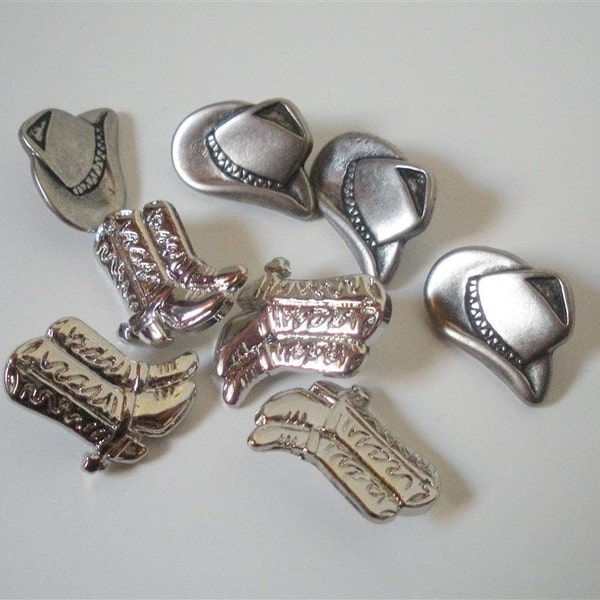 Cowboy Silver Buttons by Buttons Galore