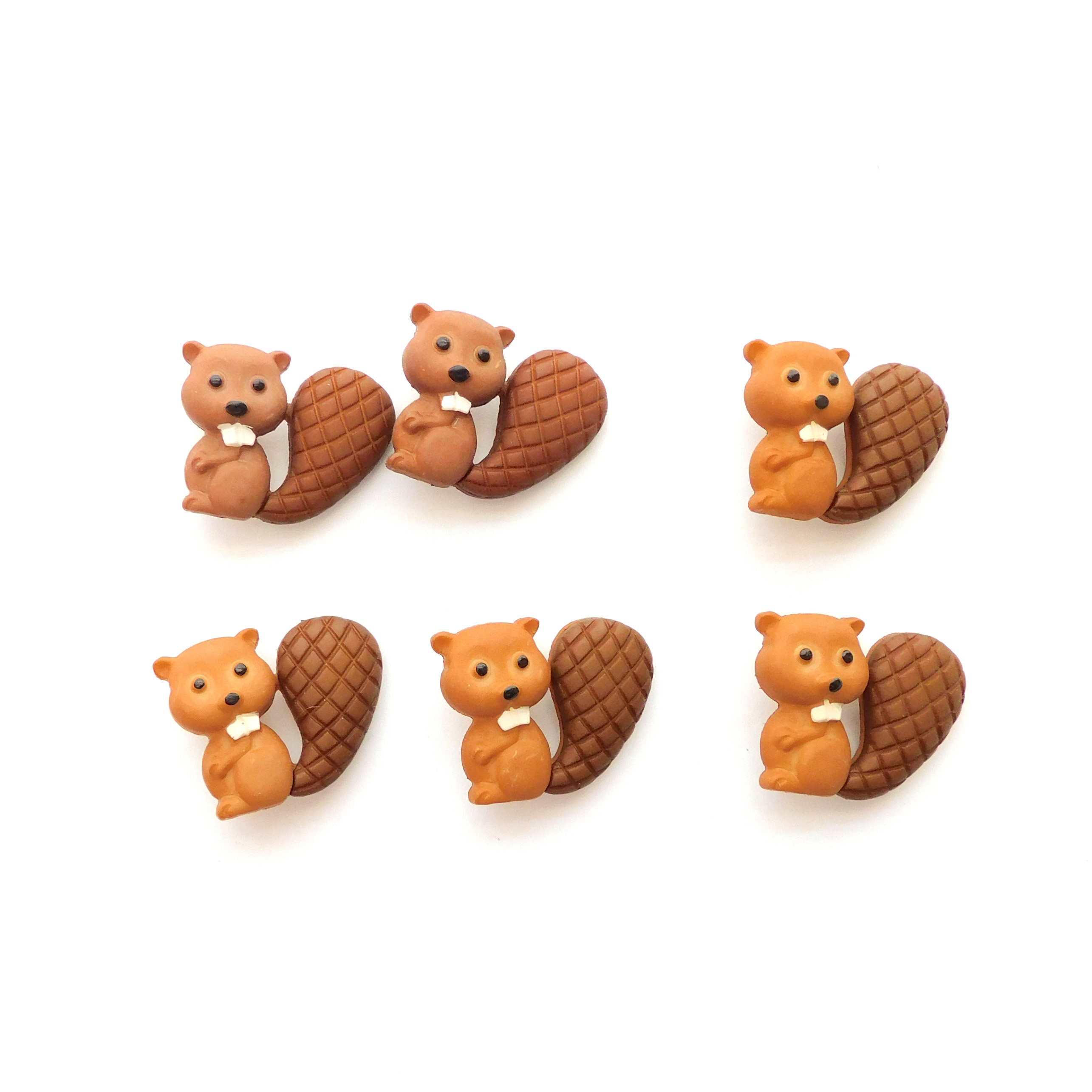 Beaver Buttons by Dress It up // Wild Animal Embellishments - Set of ...