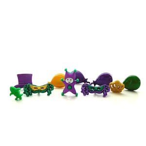 Mardi Gras Button Set by Shelly&#39;s Buttons / Fat Tuesday Celebration Embellishments