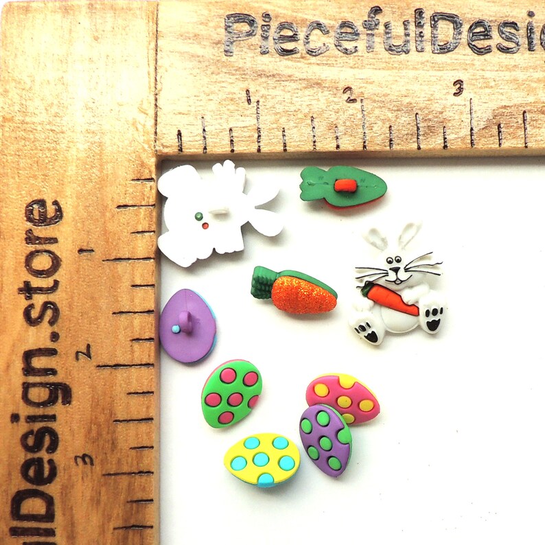 Easter Egg Hunt Buttons by Dress It Up : Novelty Bunny & Egg Embellishments image 8