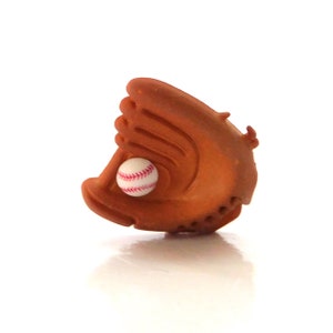 Baseball Glove Embellishments by Buttons Galore // Softball Flat Back Decorations - Set of SIX