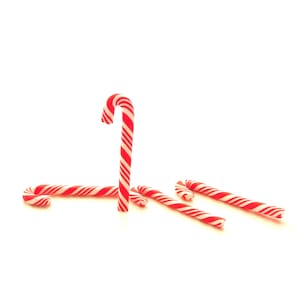 Candy Cane Embellishments / Holiday Flatback Decorations - Set of FOUR