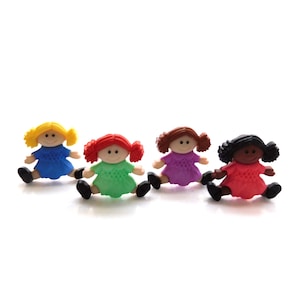 Dolls of the World Buttons by Dress It Up // Jesse James Toy Embellishments