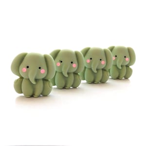 Sitting Elephant Embellishments: Safari Project Decorations (Set of FOUR)