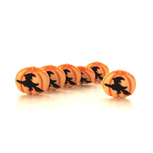 Hexe Kürbis Knöpfe by Buttons Galore / Halloween Craft Hair Shank Jack o Lantern Neuheit Party Kinder Orange Kürbis