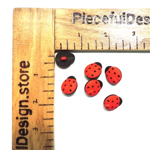 Lady Bug Buttons by Buttons Galore / Sewing Insect Embellishments - Set ...