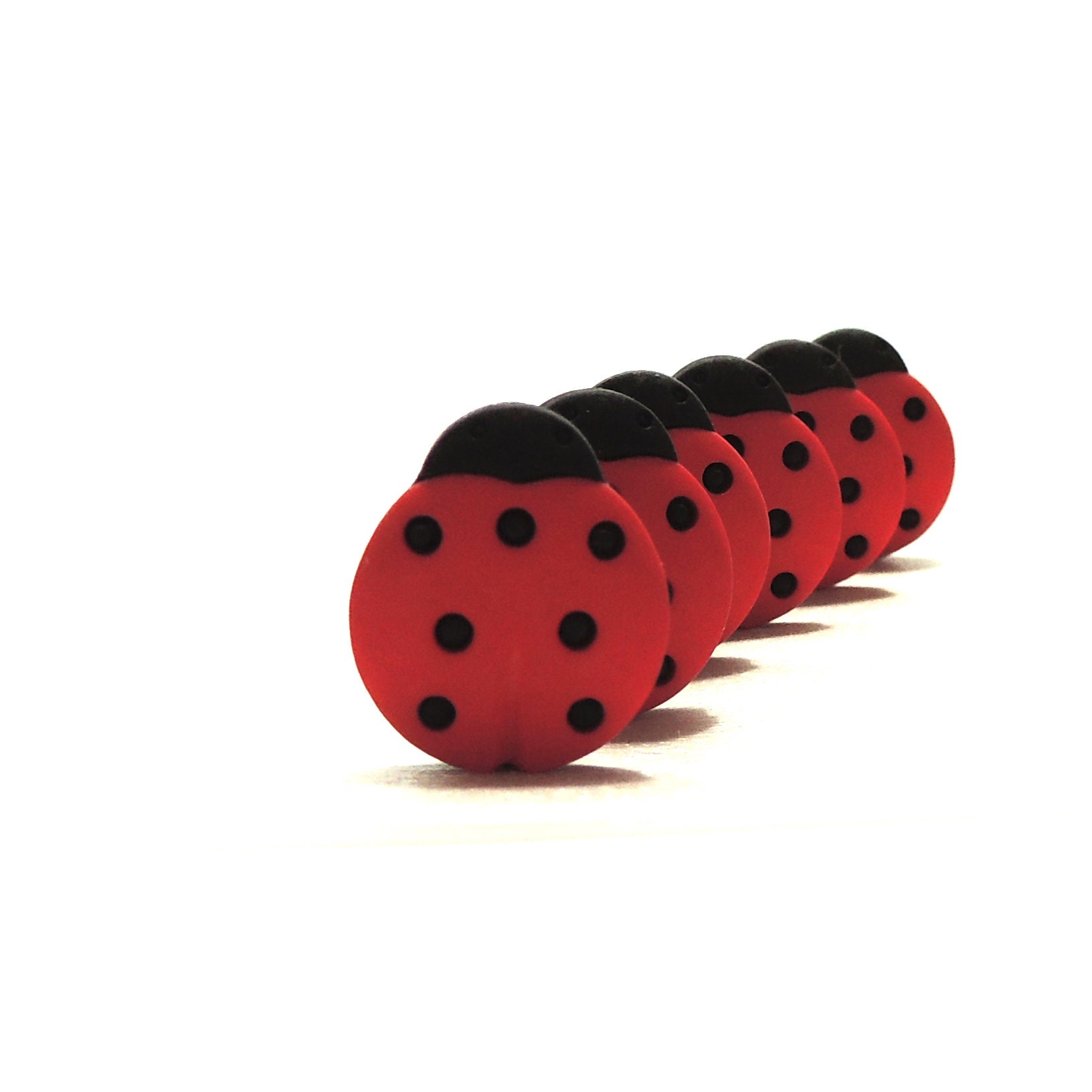 Lady Bug Buttons by Buttons Galore / Sewing Insect Embellishments - Set ...