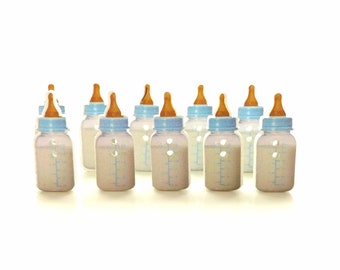 Wood Baby Bottle Buttons // Milk Bottle Chipboard Decorations - Set of TEN