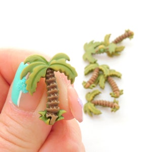 Palm Tree Buttons by Buttons Galore / Beach Plant Embellishments Set of THREE or SIX image 3