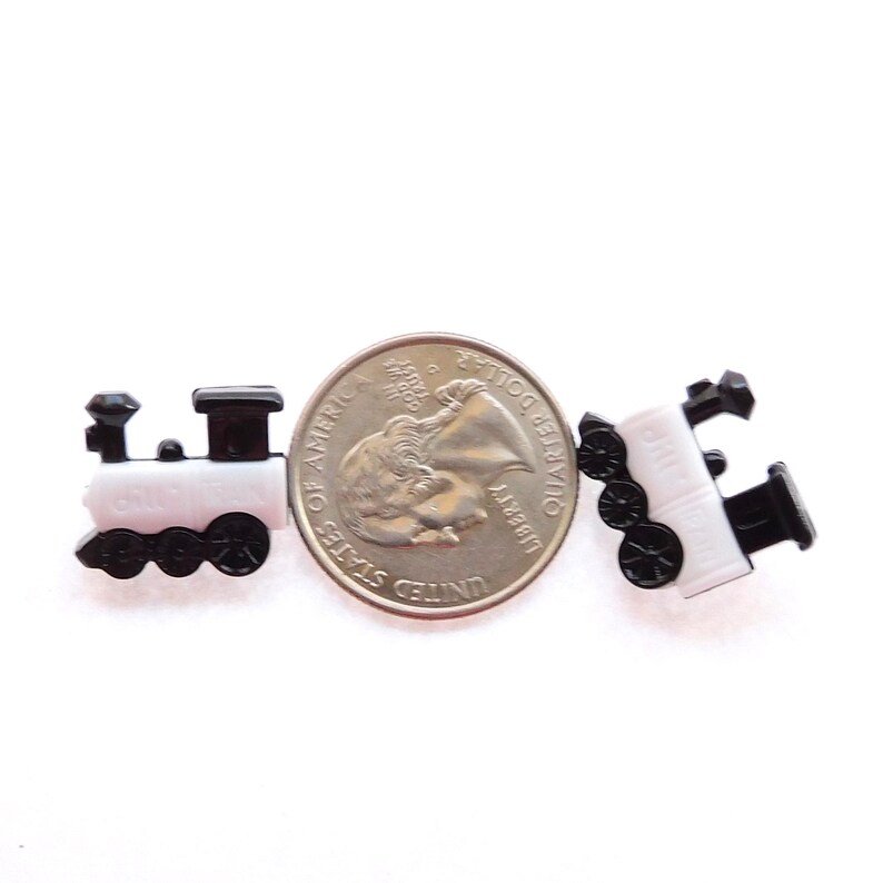 Black and White Train Buttons by Dill / Railroad Transportation ...