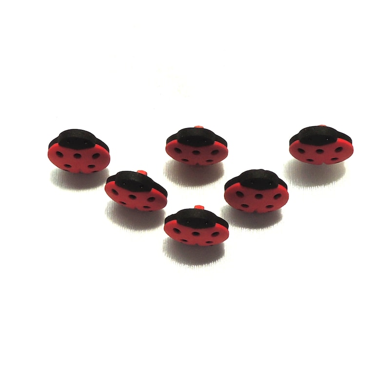 Lady Bug Buttons by Buttons Galore / Sewing Insect Embellishments - Set ...