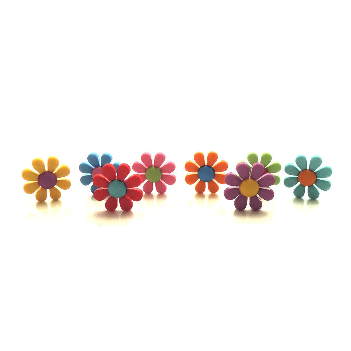 Retro Flowers by Buttons Galore // Novelty Flower Floral Etsy