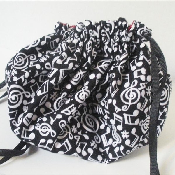 Music Notes Large Posy Pouch