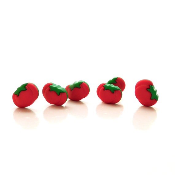 Tomato Buttons by Buttons Galore / Produce Craft Embellishments