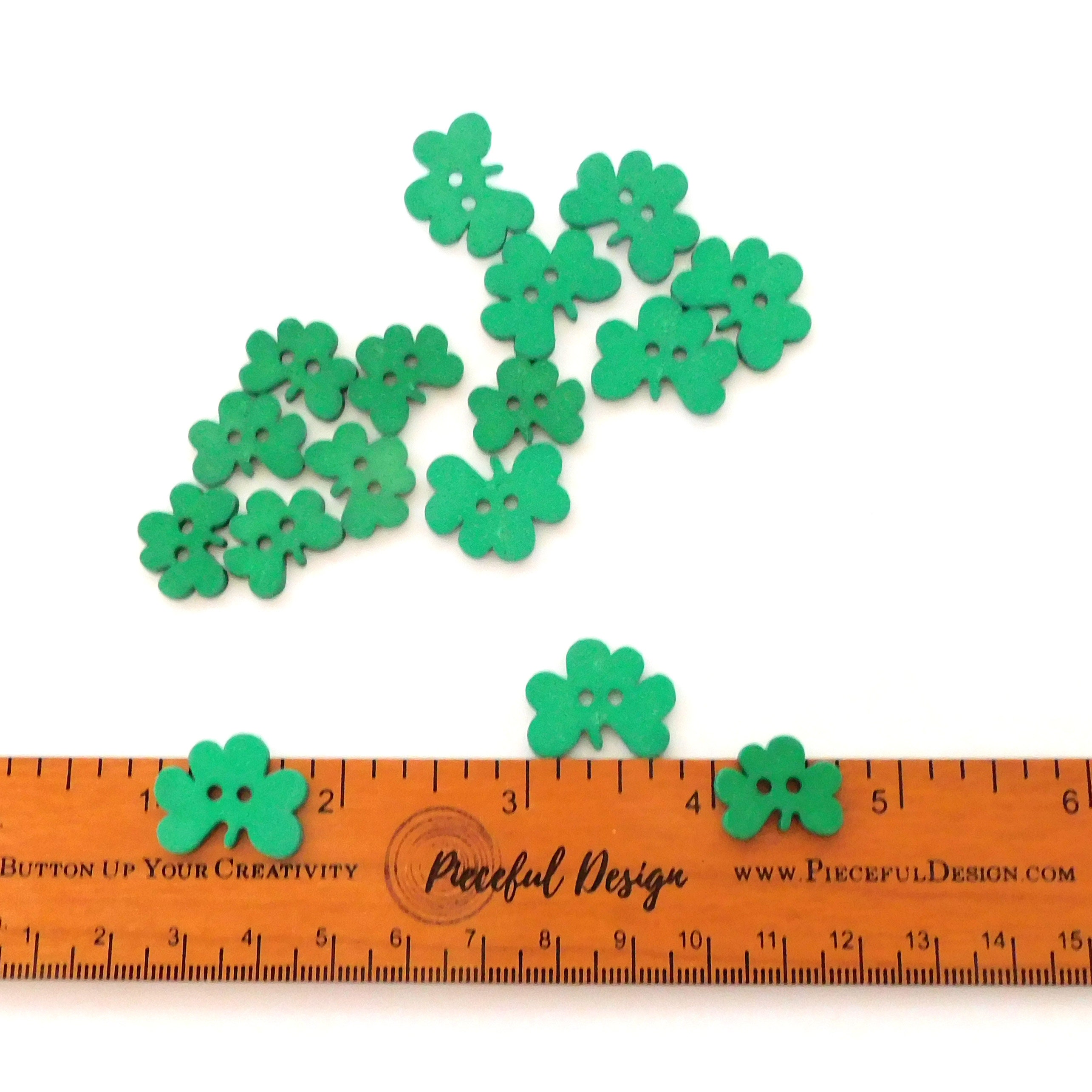 200 Pcs St. Patrick's Day Wood Buttons - Shamrock Shaped Buttons For Crafts, Sewing, Scrapbooking - View #9