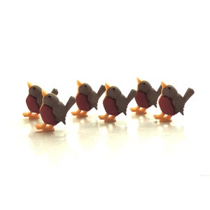 Robin Buttons by Dress It Up //Jesse James Bird Embellishments - Set of SIX