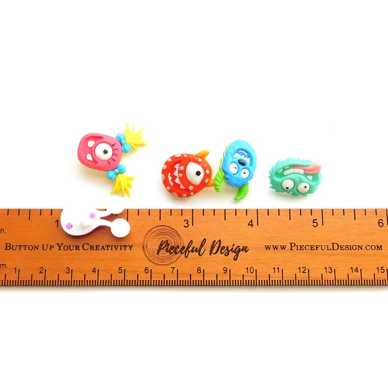Monster Button Designs Mad for Monsters Buttons by Dress It Up: Colorful Novelty Sewing ...