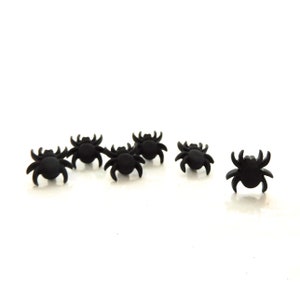 Small Spider Buttons by Dress It Up // Halloween Arachnid Embellishments - Set of SIX