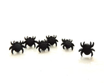 Small Spider Buttons by Dress It Up // Halloween Arachnid Embellishments - Set of SIX