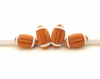 Football Flat Back Embellishments: Sports Decorations (Set of FOUR)