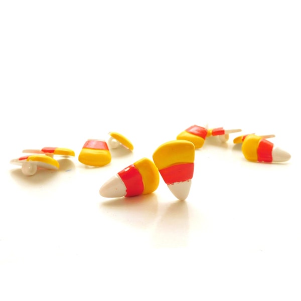 Candy Corn Buttons by Shelly's Buttons // Novelty Sewing Buttons - Halloween Candy Embellishments