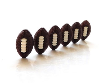 Brown Football Buttons by Buttons Galore // Novelty Buttons for Sewing Craft Projects