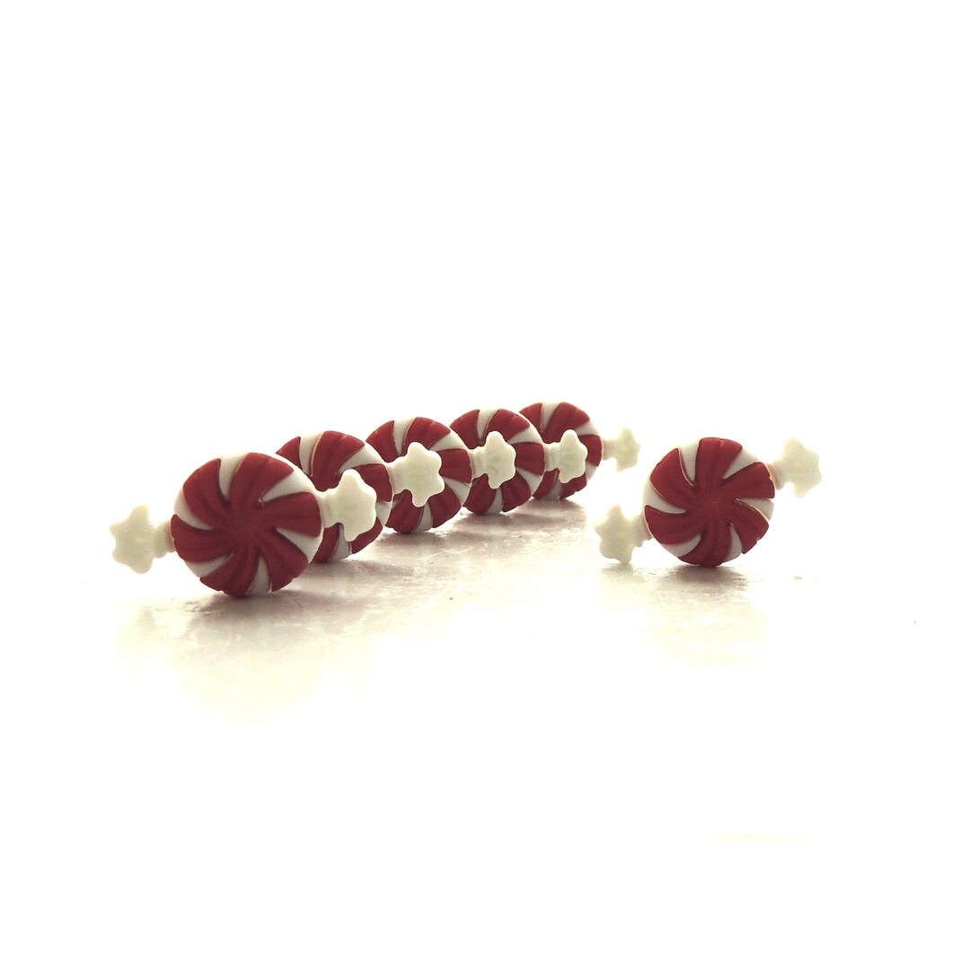 Peppermint Candy Buttons Buttons Galore /christmas Santa Claus