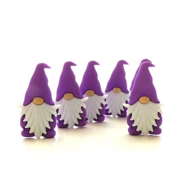 Grape Gnome Buttons by Let's Get Crafty // Fairy Friends Craft Embellishments - Set of THREE or SIX