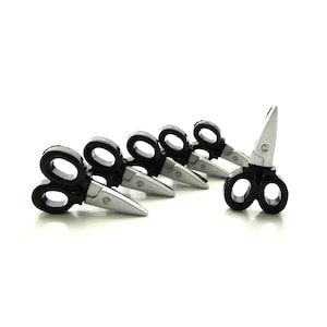 Scissors Buttons by Buttons Galore // Shears Craft Hair Stylist Office - Set of SIX
